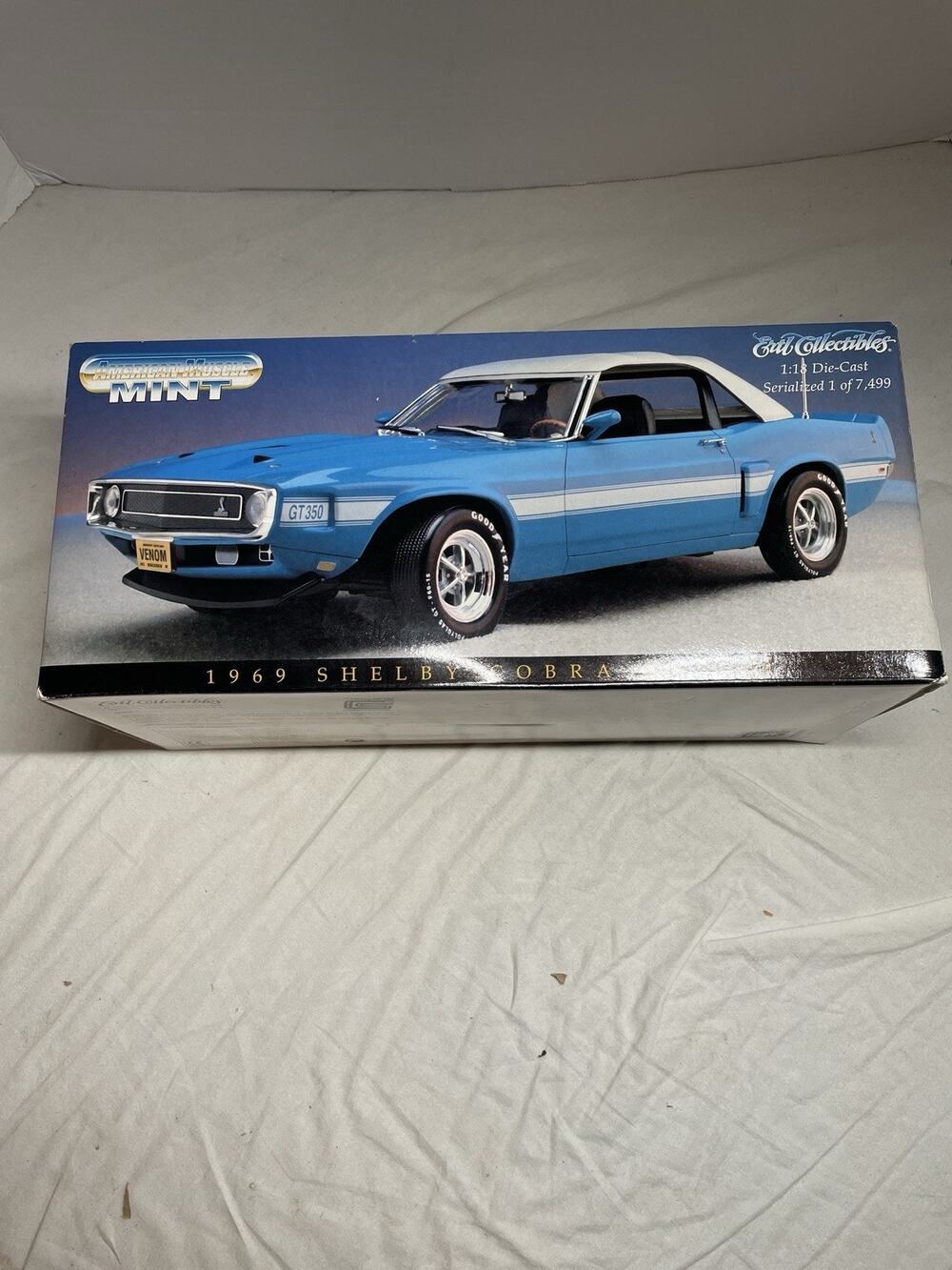 Ertl 1:18 American Muscle 1969 Shelby Cobra GT-350 Convertible Top-Up-New Open